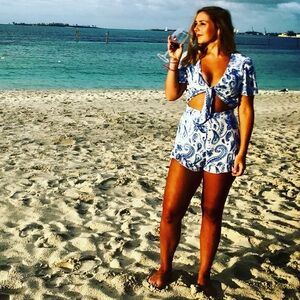 Show Me Your MuMu Tie Front Paisley Print Romper